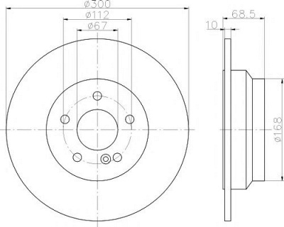 HELLA PAGID 8dd355108841 -  Тормозной диск